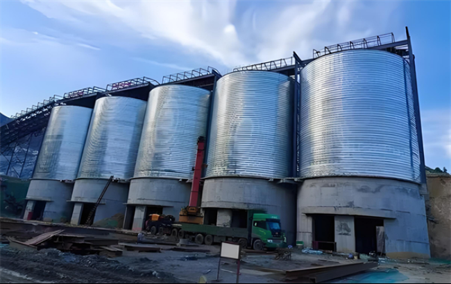 石嘴山螺旋卷板仓施工现场